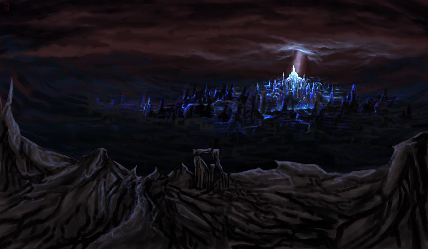 Rosohna as seen from the Ghostlands